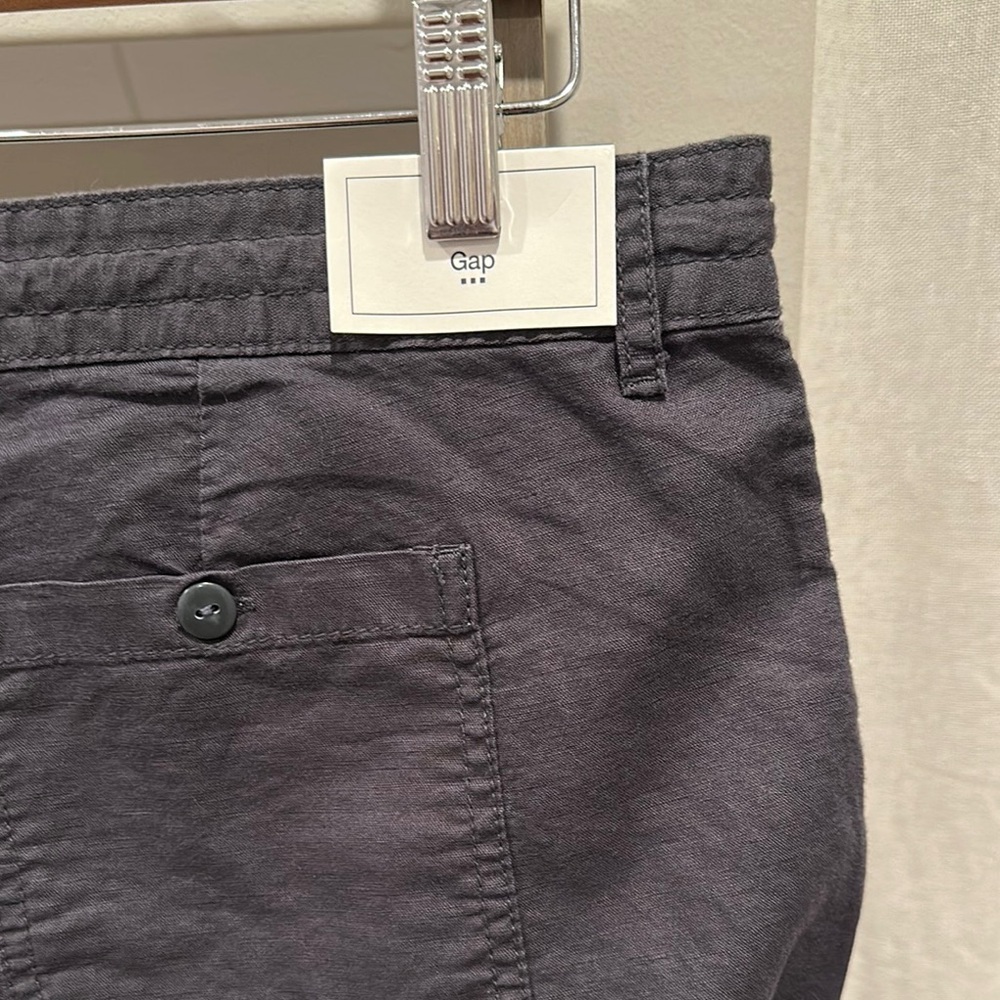 GAP Factory Charcoal Grey Wide Leg Linen Pants - Picture 4 of 5